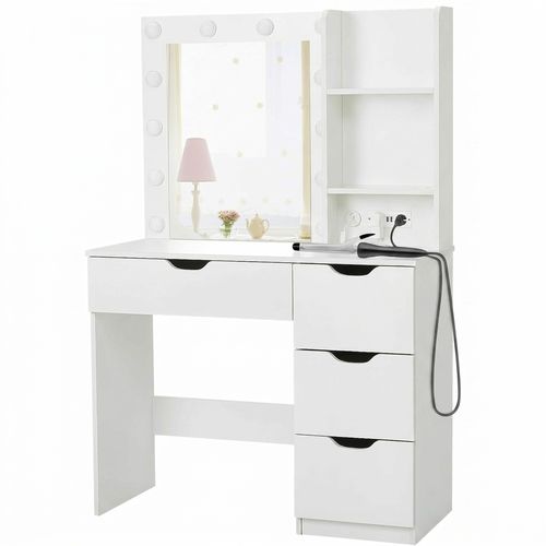 Modern Vanity Makeup Desk with Vanity Mirror