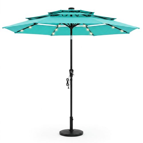 3 Tier Patio Umbrella with Light