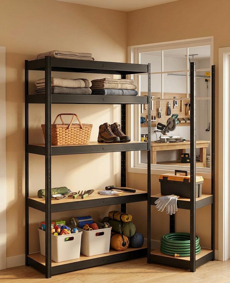 Heavy Duty Garage Shelving in use